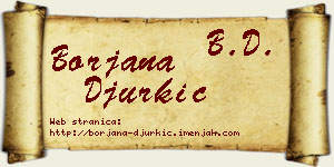 Borjana Đurkić vizit kartica